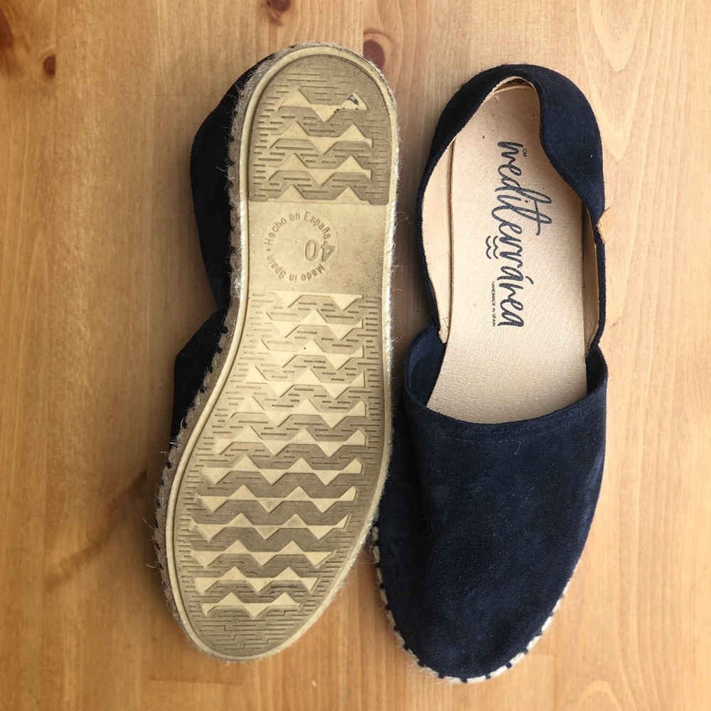 MEDITERRAREA flat shoes navy blue women size US 9 - Picture 4 of 7